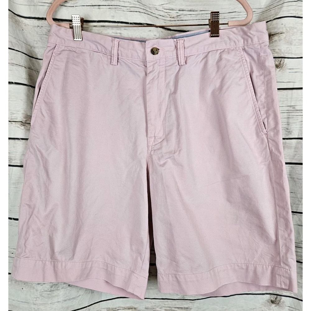 POLO Ralph Lauren Classic Fit Chino Shorts Mens 34 Pink Preppy Flat Front